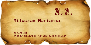 Miloszav Marianna névjegykártya